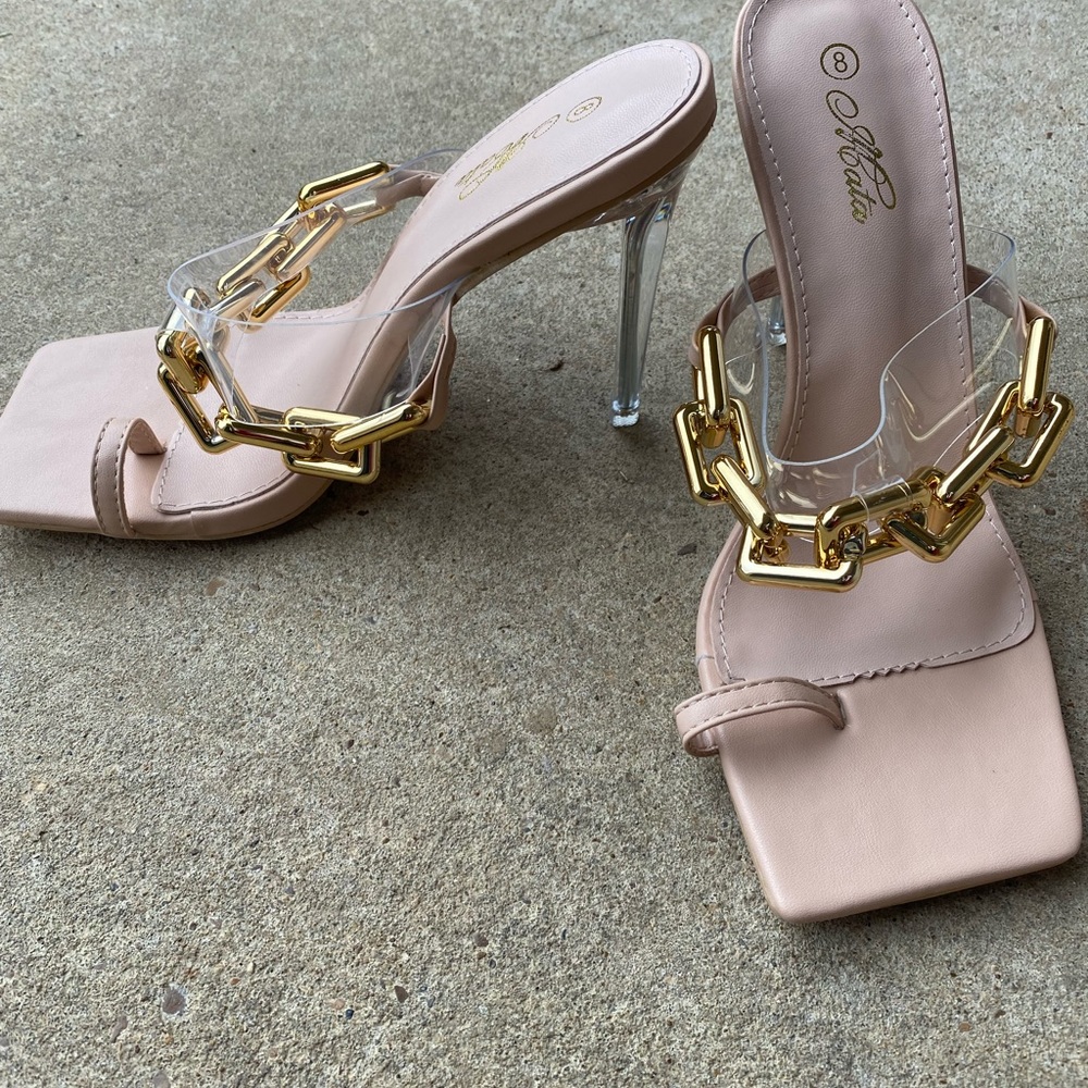 Nude Chained Up Heels